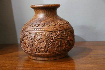 Wooden carved house decoration