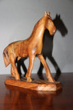 Wooden carved horse sculptures. 3 horses set-wooden carved animal-D.LUFFY