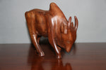 wooden carved bull sculpture-wooden carved animal-D.LUFFY