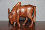 wooden carved bull sculpture-wooden carved animal-D.LUFFY