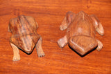 wooden carved 2 frogs sculpture-wooden carved animal-D.LUFFY