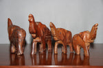 wooden carved set of 4 elephant sculpture-wooden carved animal-D.LUFFY