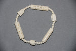 camel bone hand made carving bracelet with 3 flowers-camel bone carved jewelry-D.LUFFY