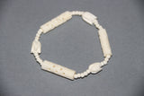 camel bone hand made carving bracelet with 3 flowers-camel bone carved jewelry-D.LUFFY