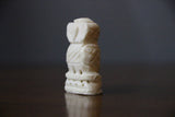 camel bone carved small owl sculpture 5 cm-camel bone carving-D.LUFFY