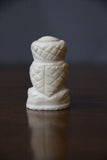 camel bone carved small owl sculpture 5 cm-camel bone carving-D.LUFFY