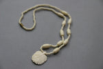 camel bone handmade carving necklace with leaf design-camel bone carved jewelry-D.LUFFY