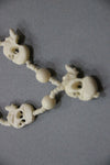 camel bone handmade carving necklace with 3 small elephants-camel bone carved jewelry-D.LUFFY