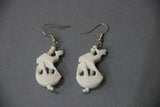 Camel bone caving camel shaped earrings-camel bone carved jewelry-D.LUFFY