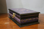 Wooden handmade purple jewelry box-wooden carved house decoration-D.LUFFY