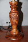 wooden carved handmade side table lamp-wooden carved house decoration-D.LUFFY