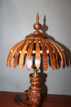 wooden carved handmade side table lamp-wooden carved house decoration-D.LUFFY